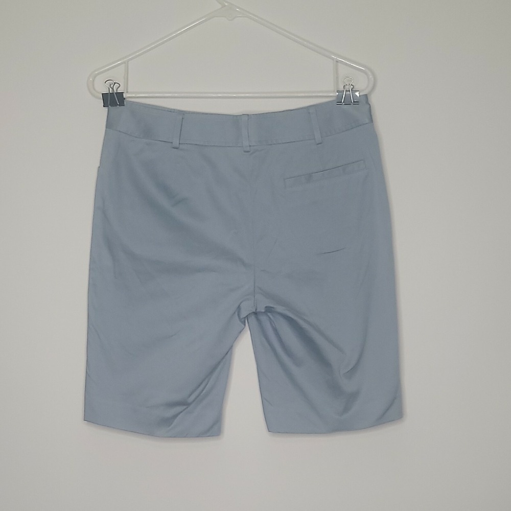 Lafayette 148 Women Size 2 Cotton Blend Blue Flat Front Shorts
